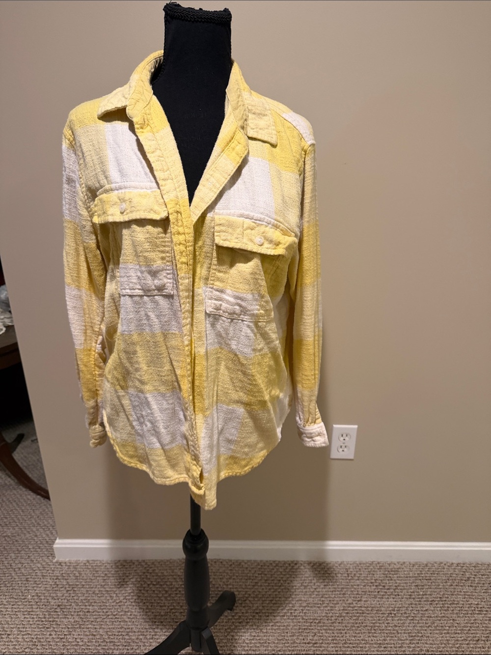 American Eagle Pale Yellow Corduroy Jacket